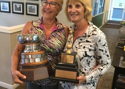 Comox Ladies Club Championship 2022 - Club Champion Gross - Sandy Tufnail (left) / Club Champion Net - Trisha Stockand (right)